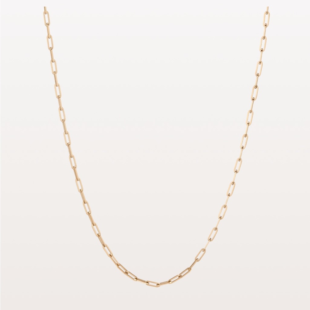 Aurate medium paperclip chain necklace gold vermeil 18”